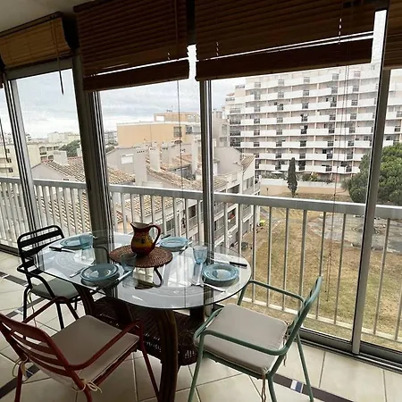 Apartmán T2 Lumineux Au Port, Climatisation, Loggia Avec Vue, Parking Inclus - Fr-1-696-93 Canet-en-Roussillon